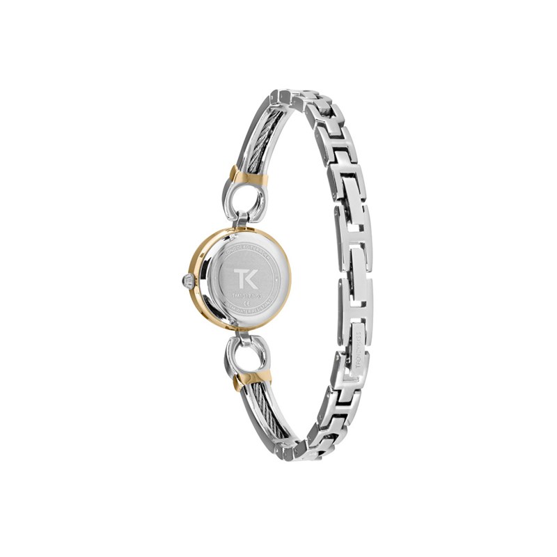 Montre femme analogique Trendy Kiss - Bracelet semi-rigide avec câble en acier - Reine