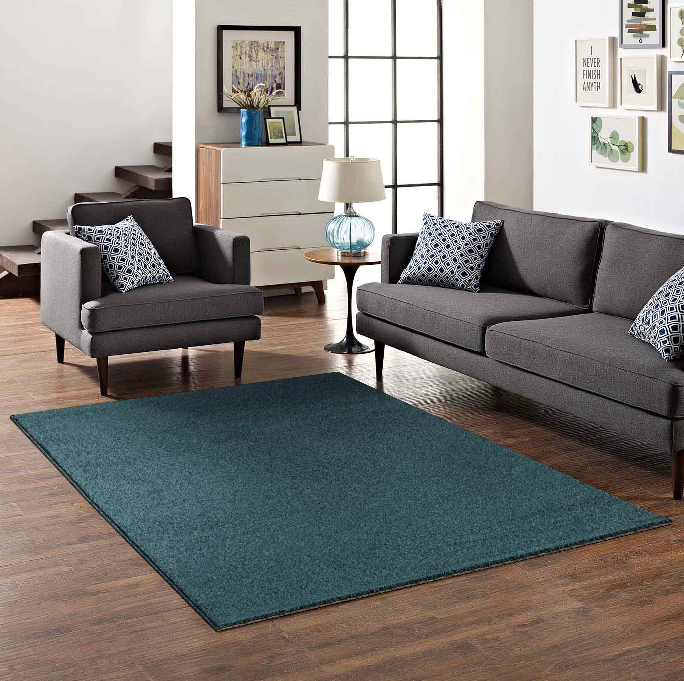 my home Teppich »Kurzflor-Webteppich GRANADA 4800, uni Soft Touch« rechteckig 20 mm Höhe leichter Glanz, auch in rund, Wohnzimmer, Schlafzimmer, Kinderzimmer