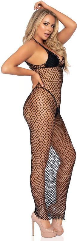 Leg Avenue Grove Net Halterjurk - Zwart