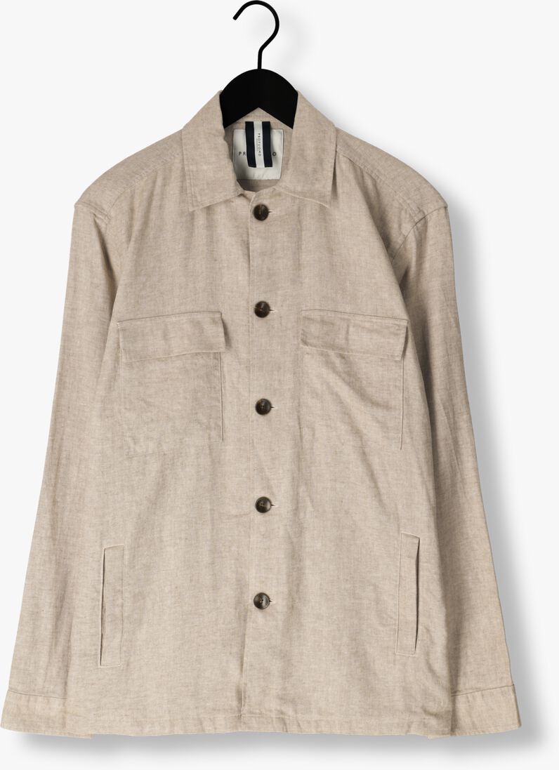 PROFUOMO beige profuomo  overshirt co/linen beige