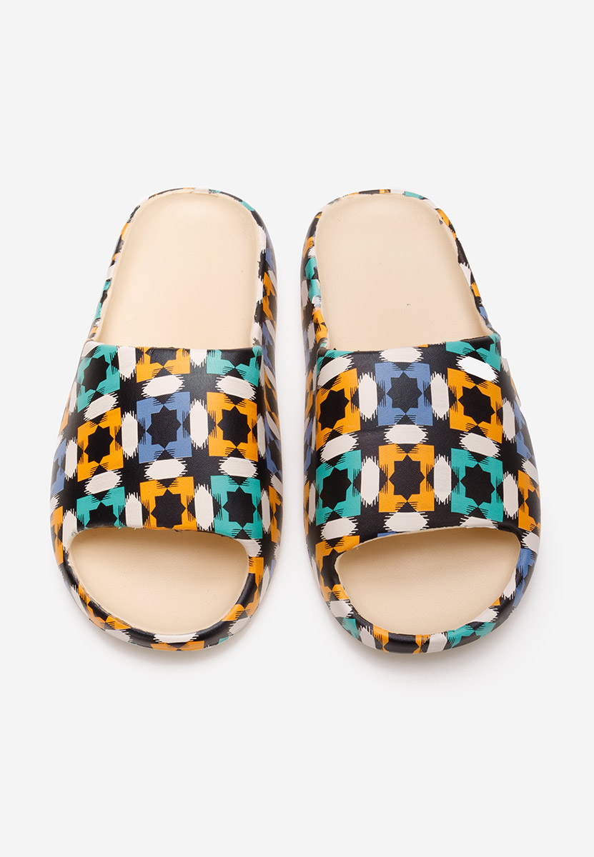 Claquettes femme multicolores Jomya