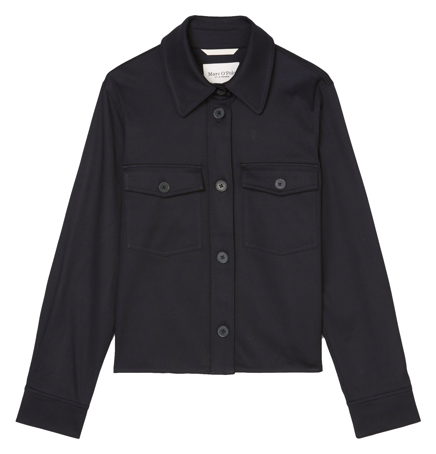 Surchemise boutonnée en coton mélangé | Beige