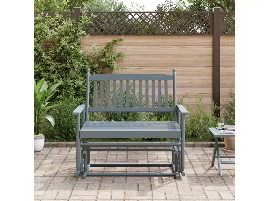 Banc balancelle gris 118x70x104,5 cm bois massif de peuplier