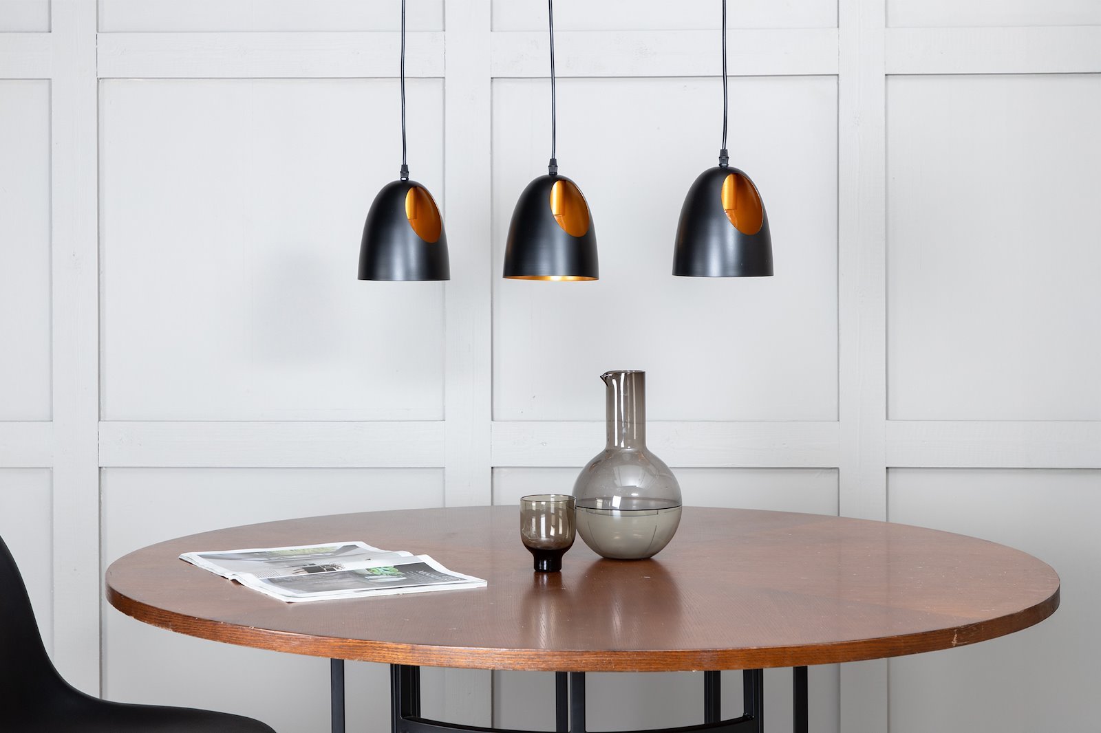Elda taklampe Sort