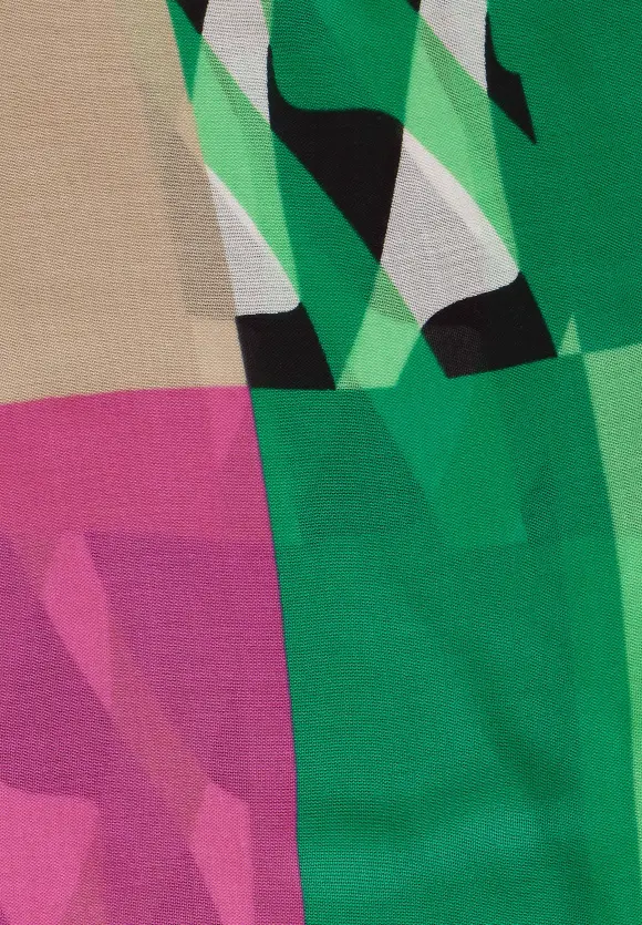 Print Longschal - fresh spring green