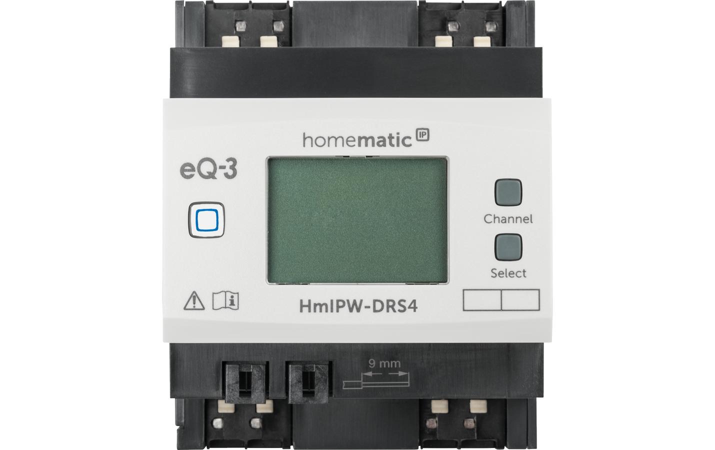 Smart Home Wired Schaltaktor 4-fach<br>Steuerung angeschlossener Verbraucher über vier Kanäle – HmIPW-DRS4