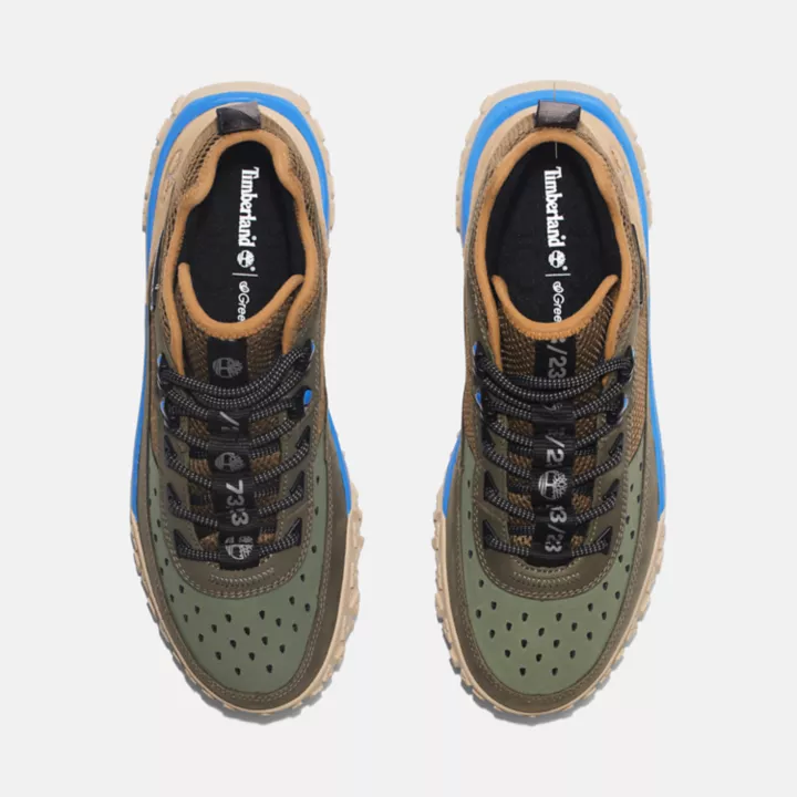 Bottine de randonnée GreenStride Motion 6 à lacets mi-haute pour homme en vert et marron