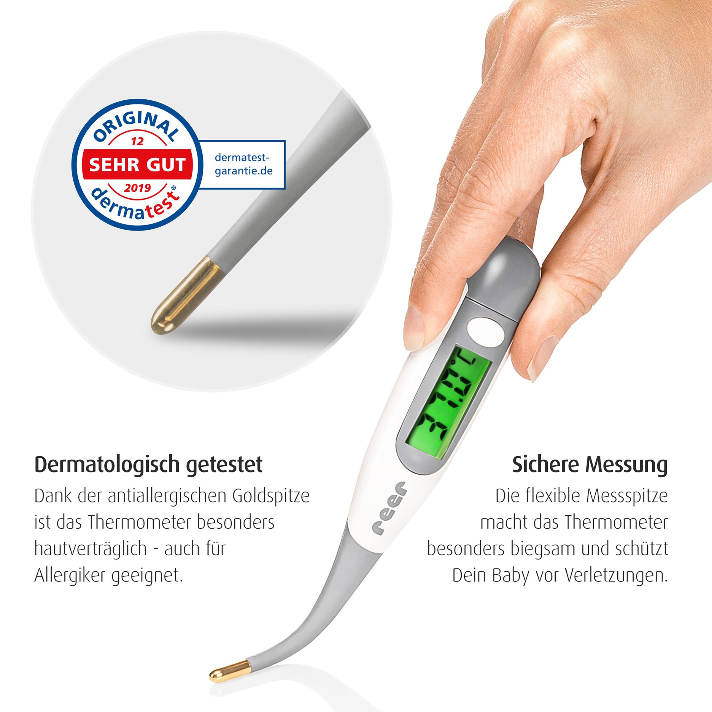 reer Fieberthermometer ExpressTemp Pro mit flexibler Spitze