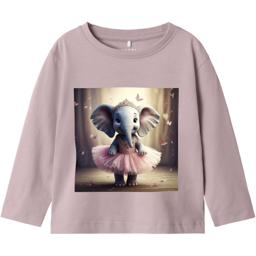 Køb Name It Burnished Lilac Ballerina Elephant Nmfvotea Ls Nreg Top