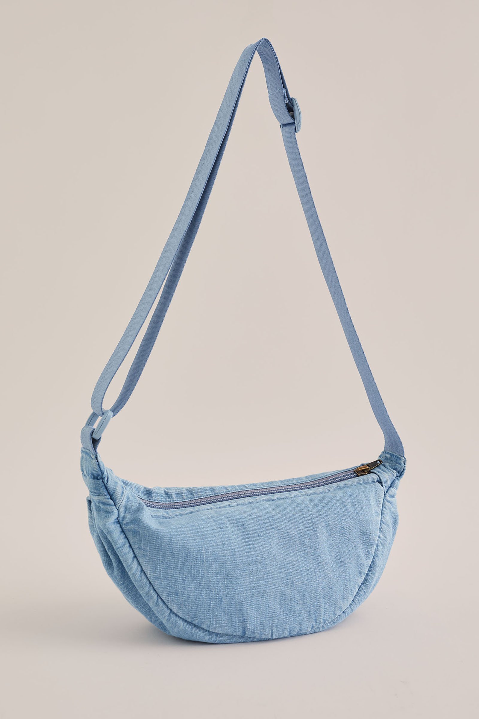 Meisjes denim cross body tas WE Fashion Lichtblauw