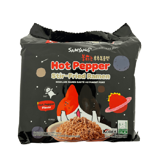 Samyang Instant Roergebakken Hete Peper Ramen 5x120g