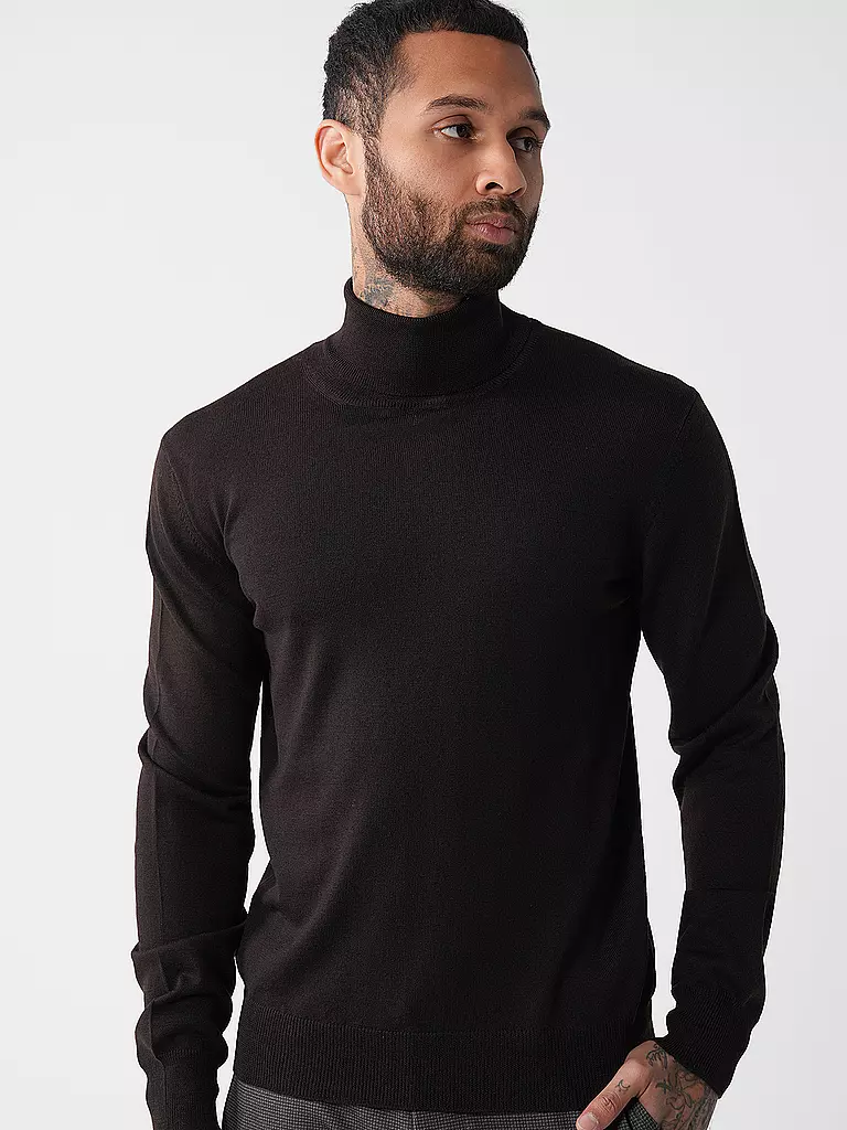 GRAN SASSO Rollkragenpullover braun