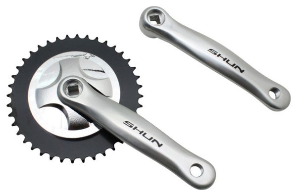 PEDALIER CITY P2R MANIVELLES ALU 170mm PLATEAU 38D. CHAINE 3.30 (1-8 )