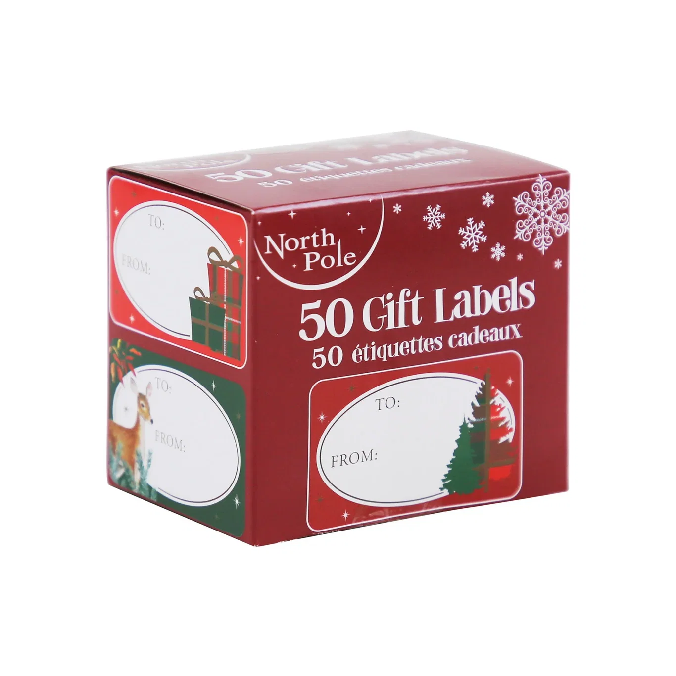 Julegavelapper selvklebende 50 pk