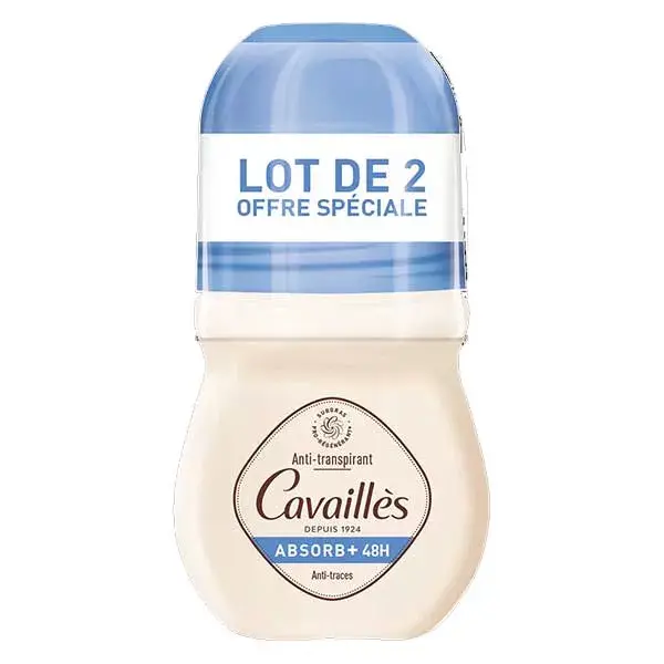 Rogé Cavaillès ABSORB+ Desodorante Roll-On Antimanchas 48h 50ml x2