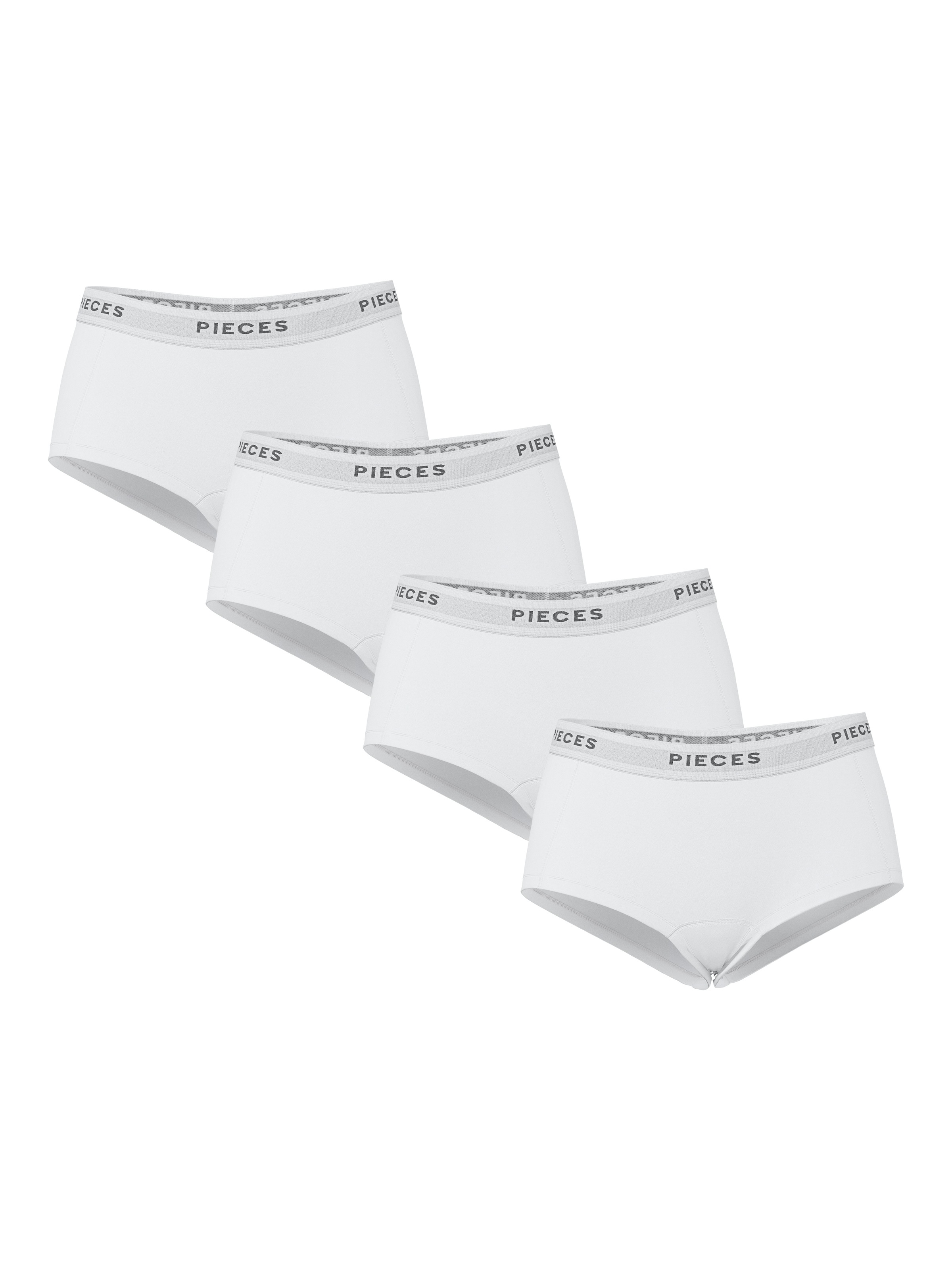 pieces Hipster »PCLOGO LADY 4 PACK SOLID NOOS BC«, 4 Stk.