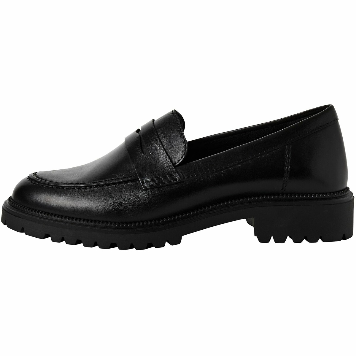 TAMARIS<br>Mocassins em leer
