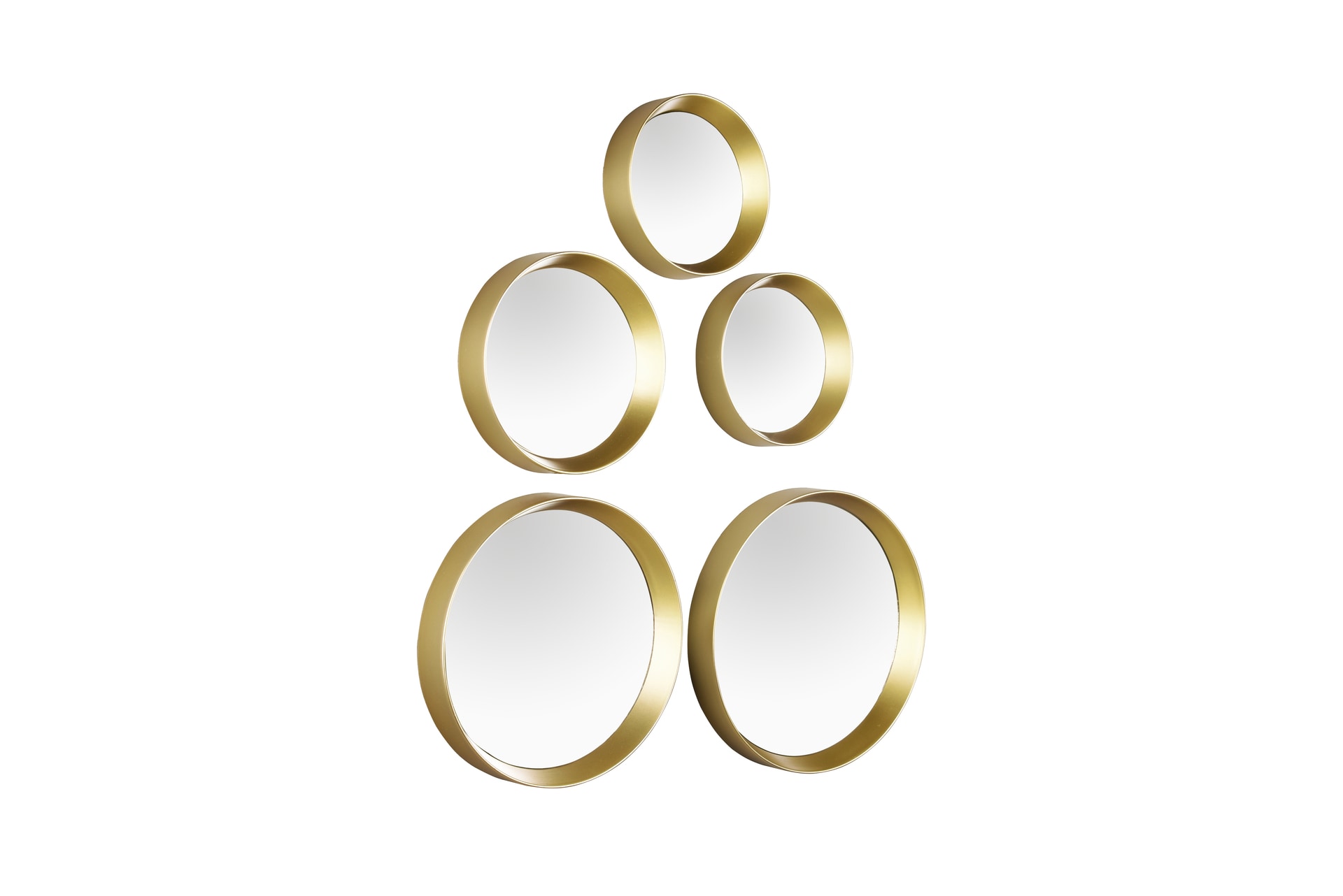 Dekospiegel VIVIEN 5-teilig goldfarbig