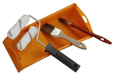 Kit spécial boiseries 2 manchons + 1 monture + 2 pinceaux + 1 bac mini-rouleau