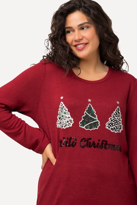 Sweatshirt, Wild Christmas, Pailletten, Rundhals, Langarm