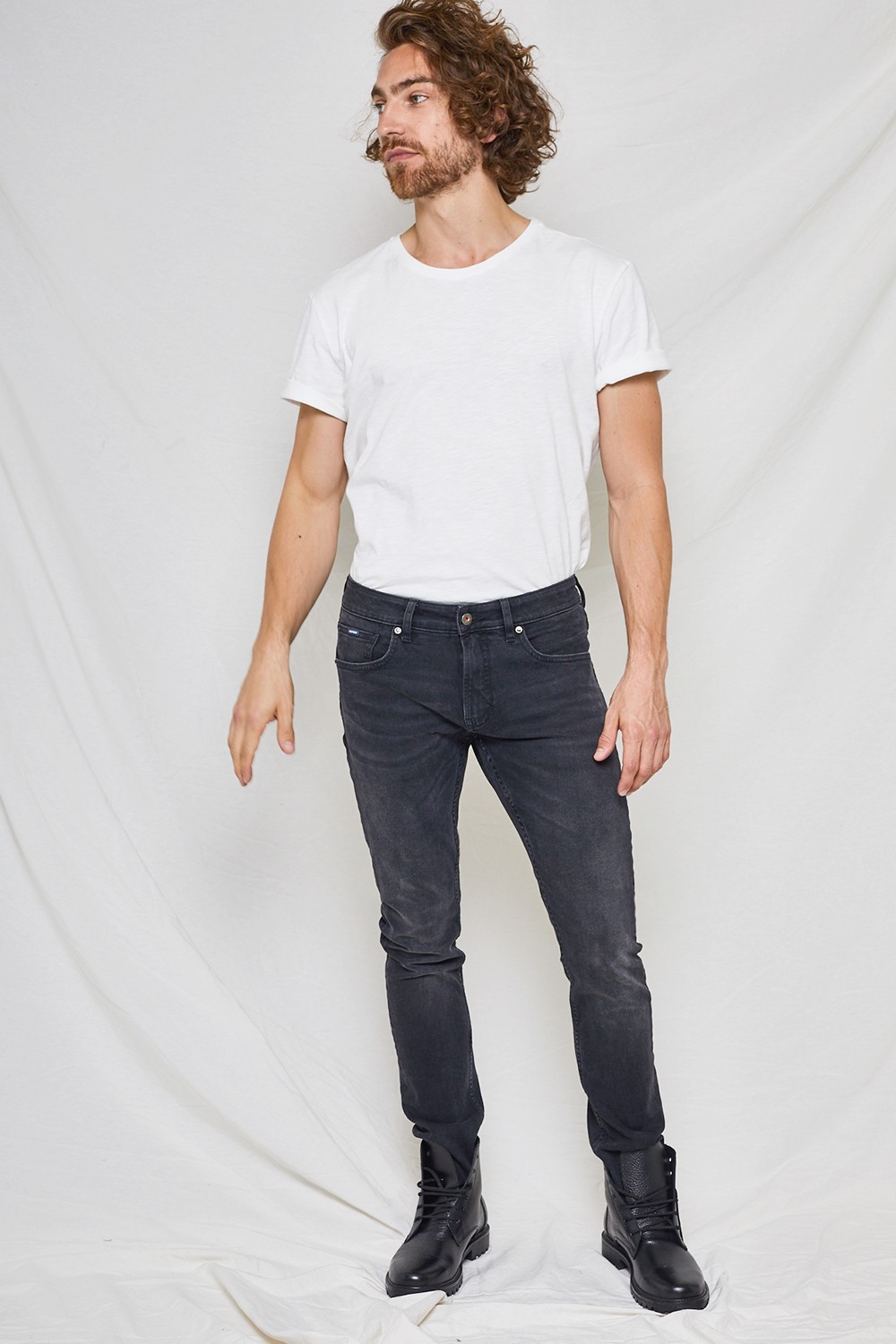 Kuyichi Herren-Jeans Kale Skinny Black Used