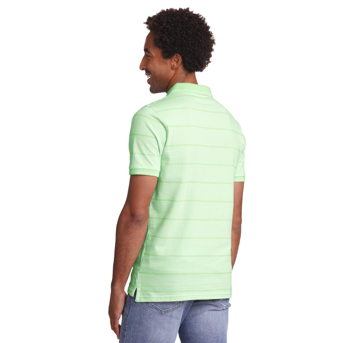 VanVaan Herren Poloshirt mit Streifen hellgrün