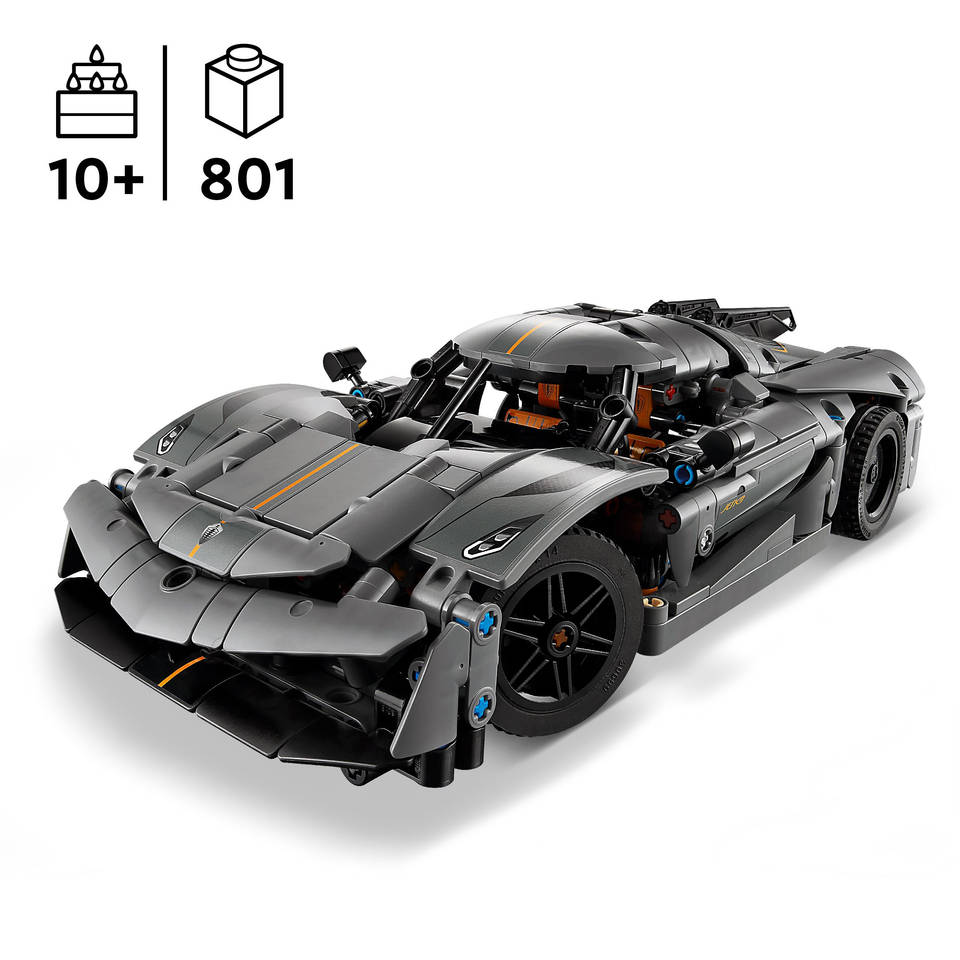 LEGO Technic Koenigsegg Jesko Absolut grijze hypercar 42173