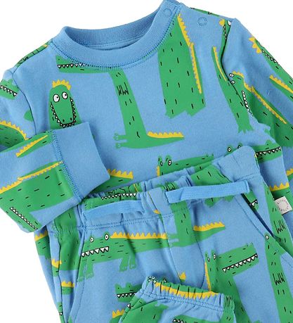 Stella McCartney Kids Sweats?t - Blå m. Krokodiller