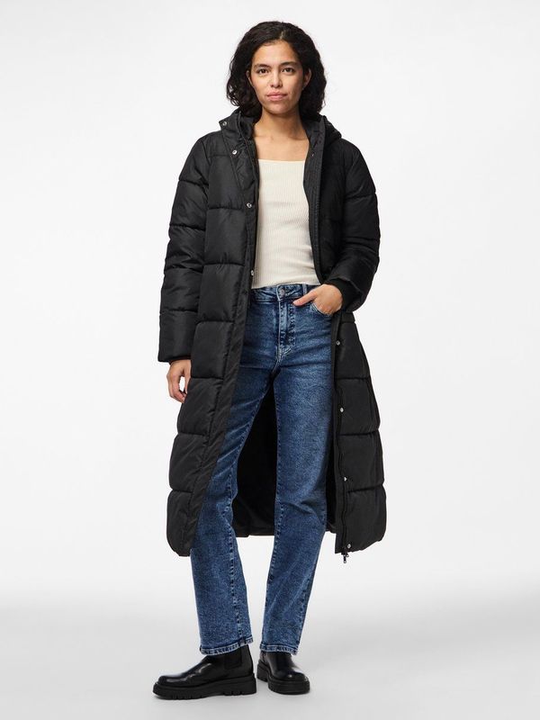 Puffer Jacket - Zwart - Polyester - Capuchon - Lange Mouwen