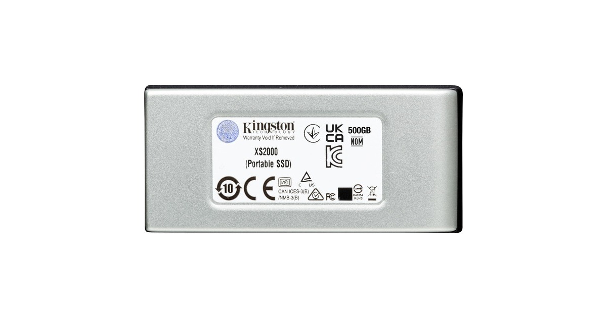 KingstonXS2000 Portable 4 TB externe SSD  (Zilver/zwart, SXS2000/2000G, USB-C 3.2 (20 Gbit/s))