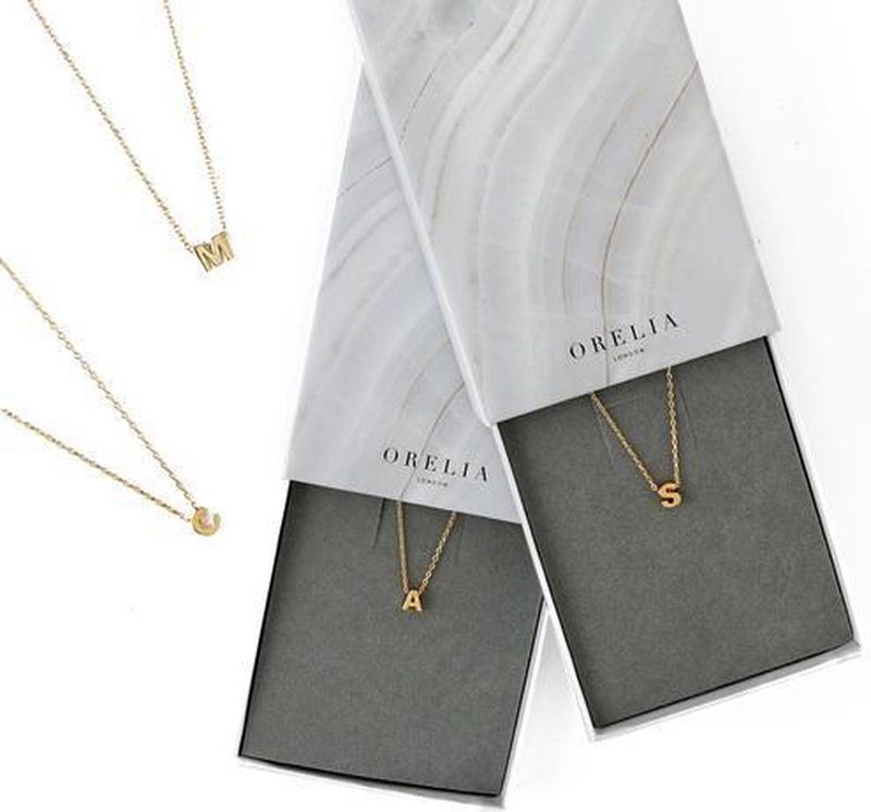 Orelia - Letter Ketting - Goudkleurig - Verstelbaar - Hangertje met Letter J