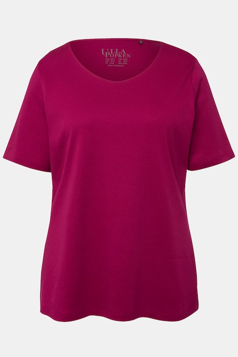 Shirt, doppellagige Vorderseite, Slim, Rundhals, Halbarm