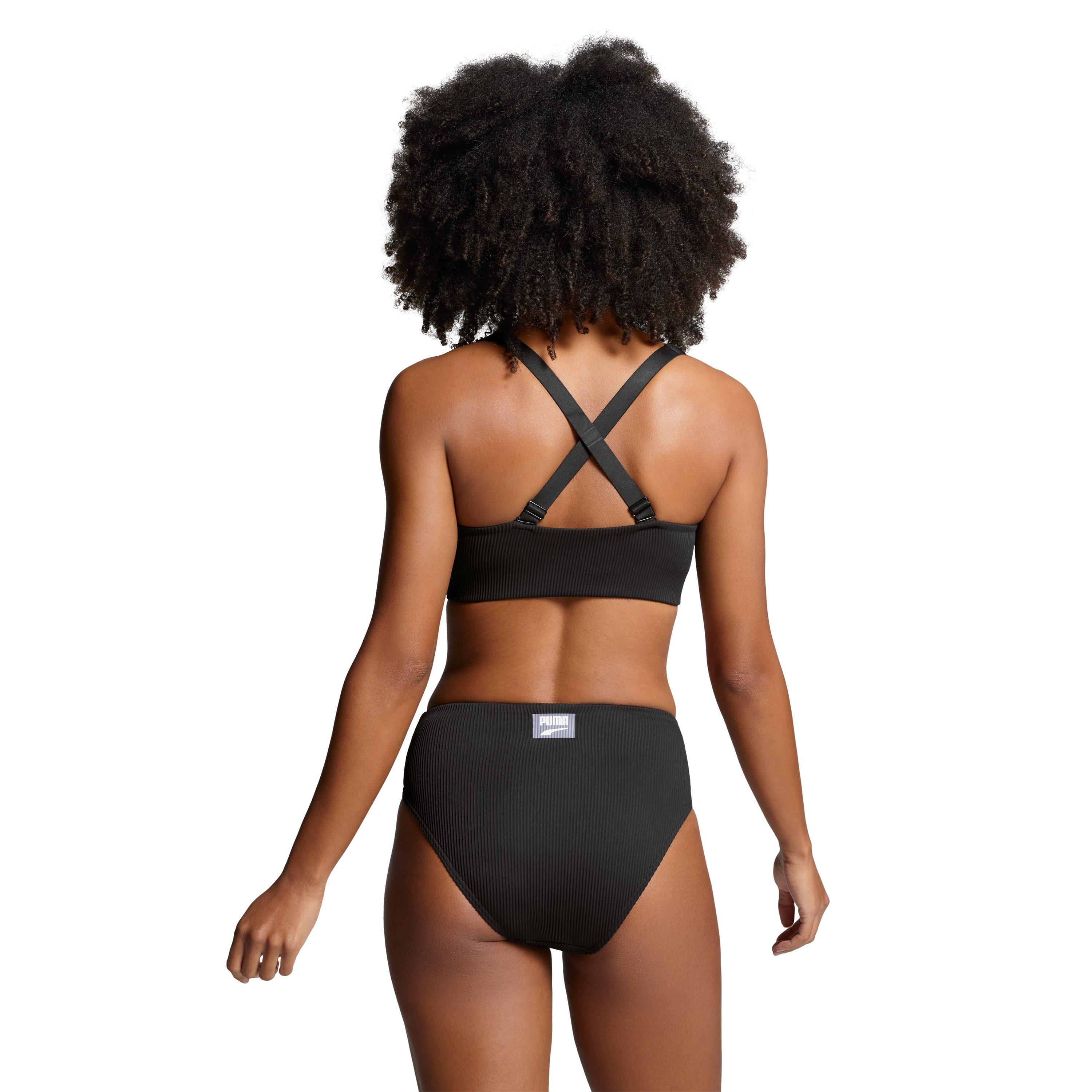 Puma Ribbed Scoop Neck Bikini Top Womens