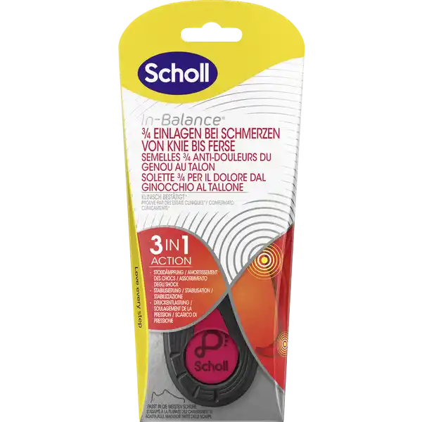 In-Balance 3 / 4 Einlagen bei Schmerzen von Knie bis Ferse Größe 40 - 42