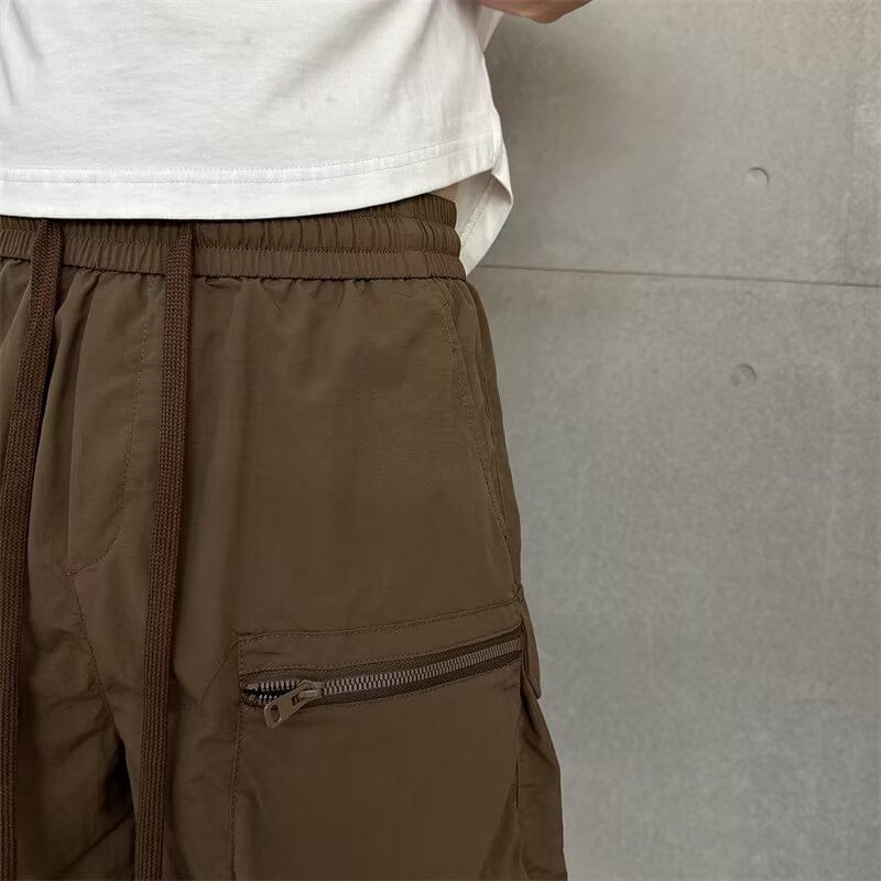 Capbrew - Effen cargoshorts met trekkoordtaille