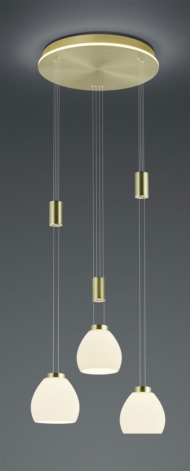 HELL LED Pendellampe SAM 43 cm messingfarbig