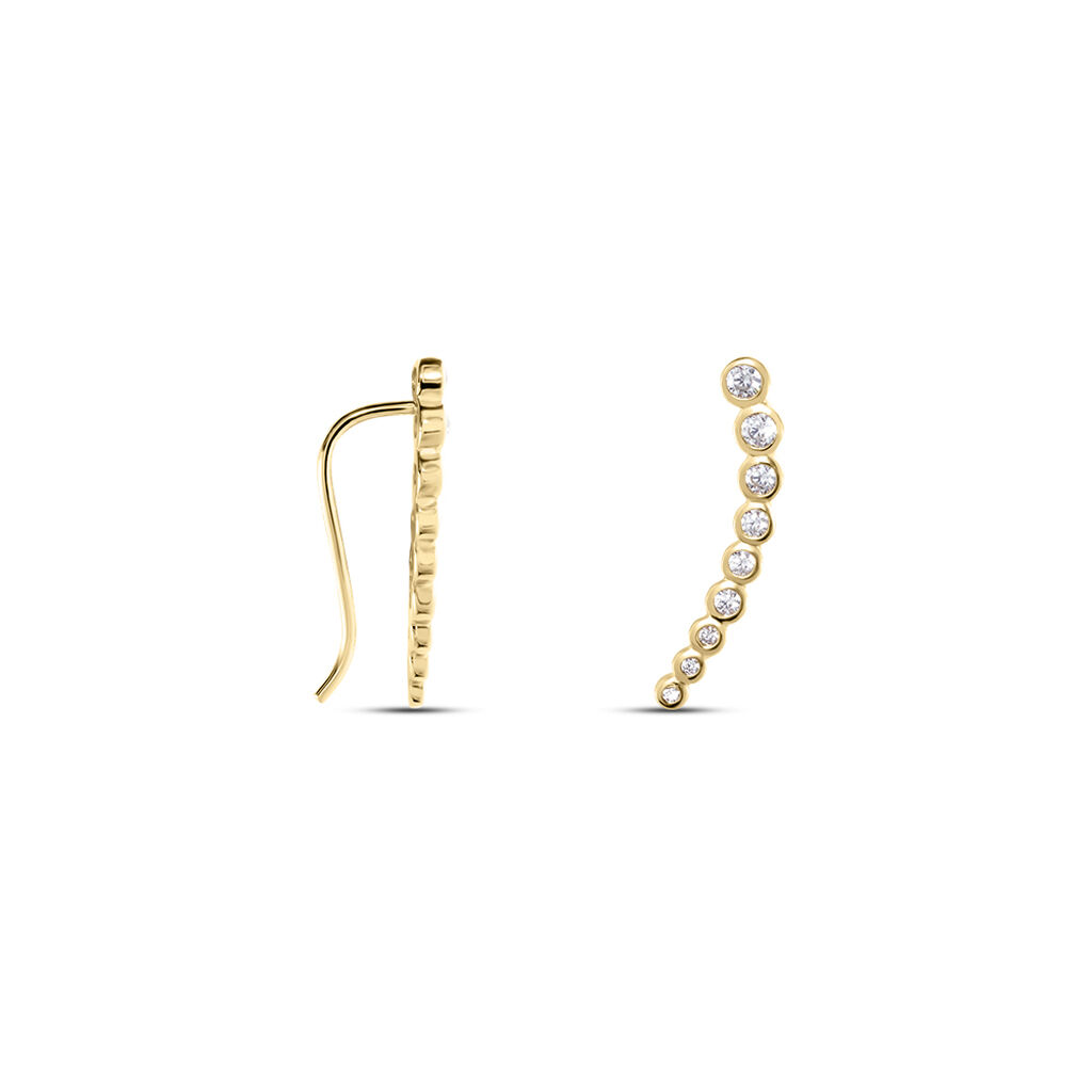 Boucles D'oreilles Grimpantes Plaqué Or Jaune Nazeli Oxyde