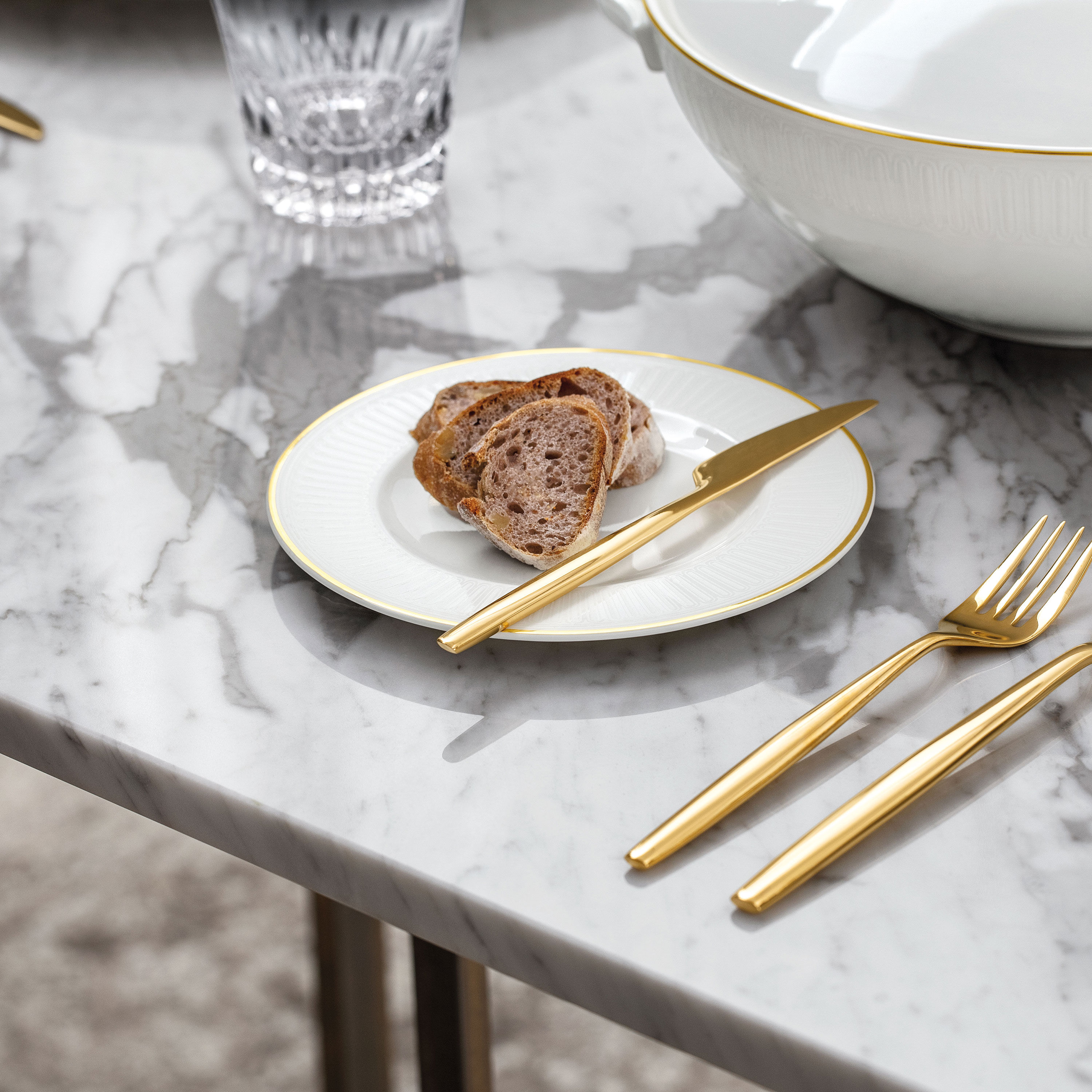 Chateau Septfontaines Bread plate White, 6.5'', Premium Bone Porcelain