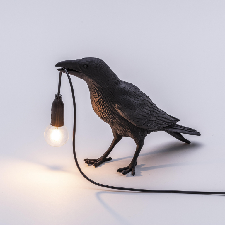 Seletti Bird Waiting tafellamp buiten wit