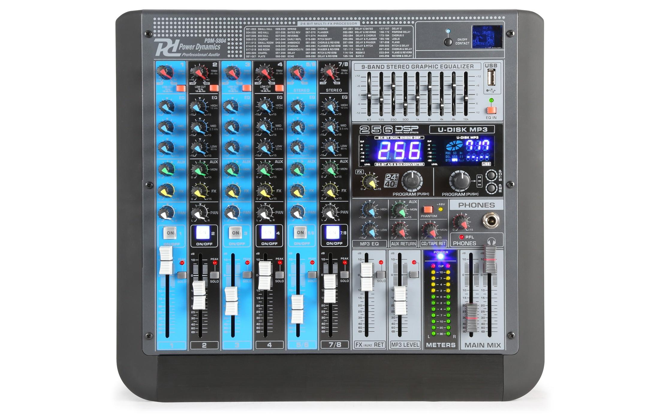 Mischpult PDM-S804<br>8-Kanal professioneller Analog Mixer