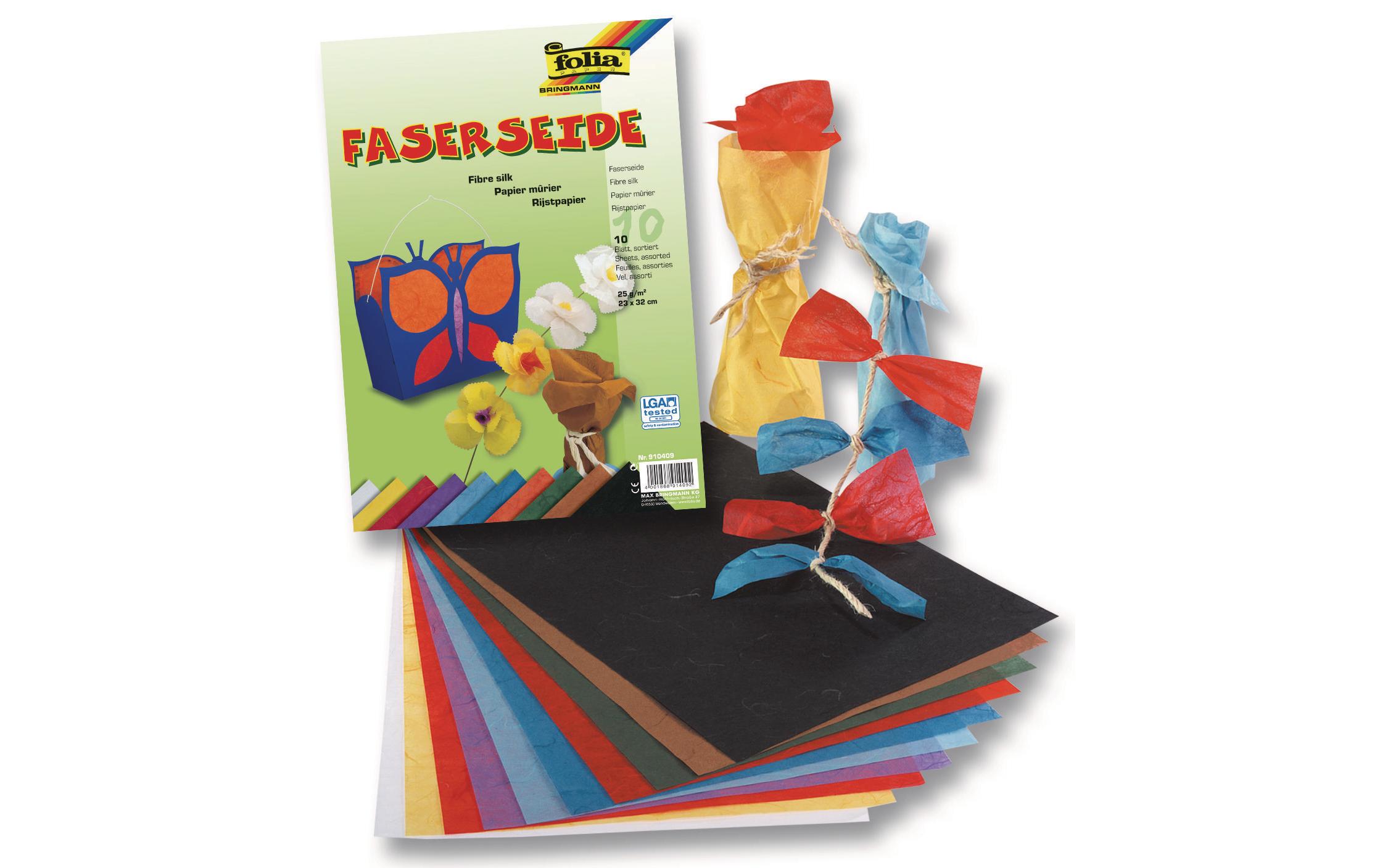 Bastelpapier Faserseide Farbig sortiertFaserseide für Ihre Bastelideen
