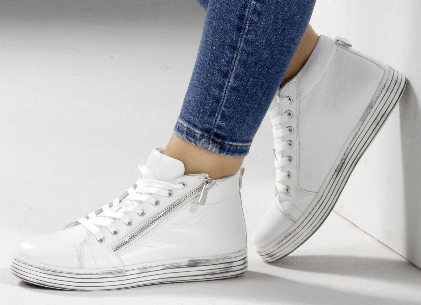 Gemini Schnür-Stiefelette mit praktischem Seitenreißverschluss