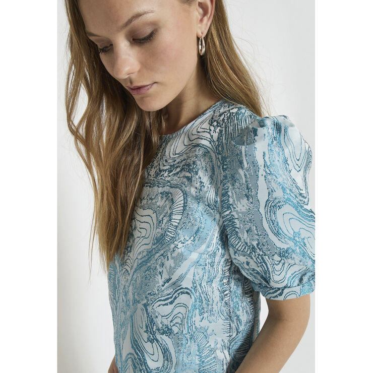 Minus MSAlika Round Neck Blouse Lake blue