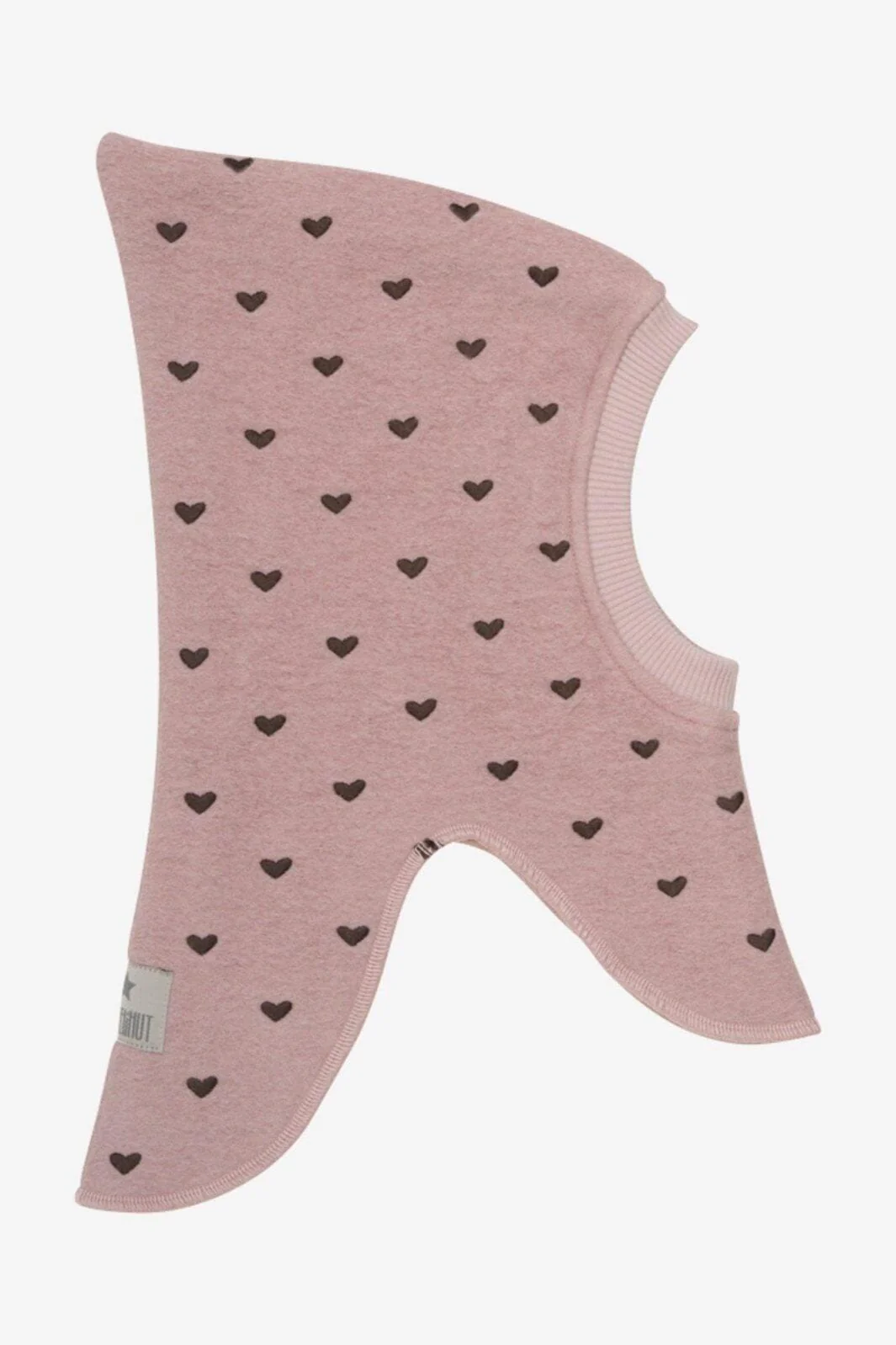Huttelihut Balaclava Hearts Emb. Wool fawn