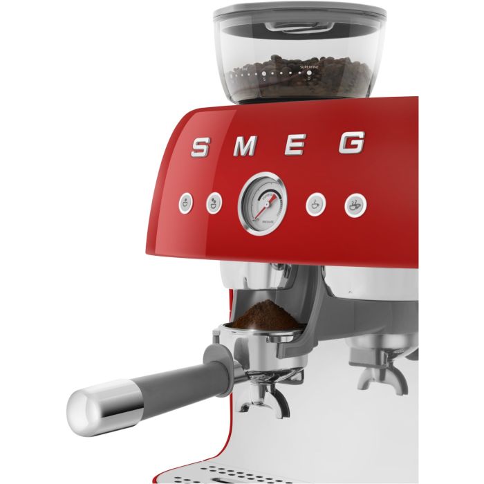SMEG Espressomaschine mit Mahlwerk 50's Style EGF03RDEU Rot