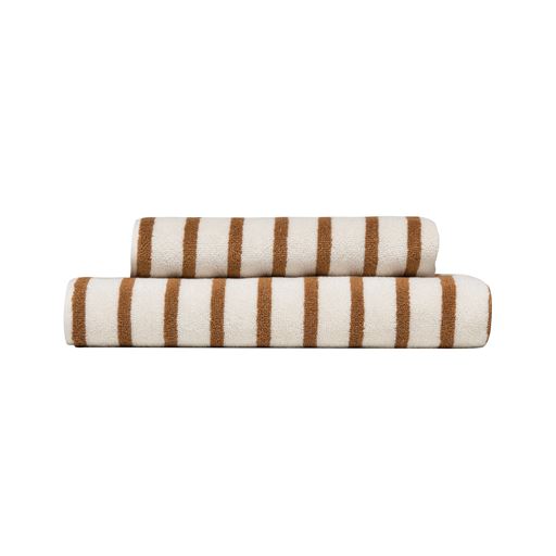 Høie Everyday Stripe Håndklæde, Okker, 50x90 cm
