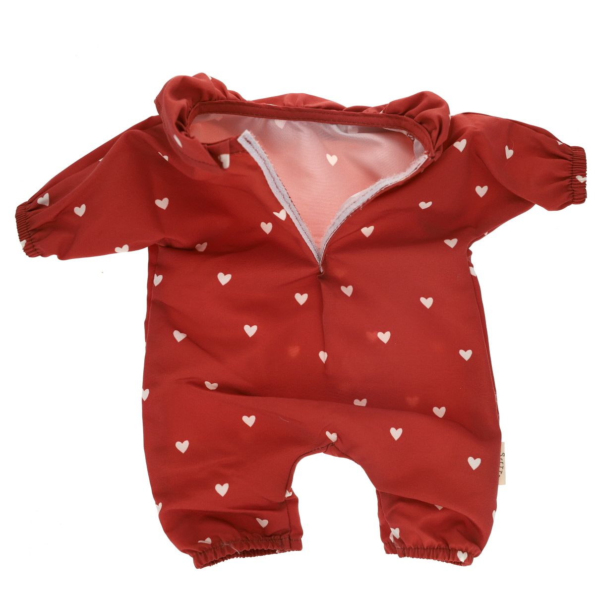 Tenue de poupée Simone cœurs terracotta Frisette