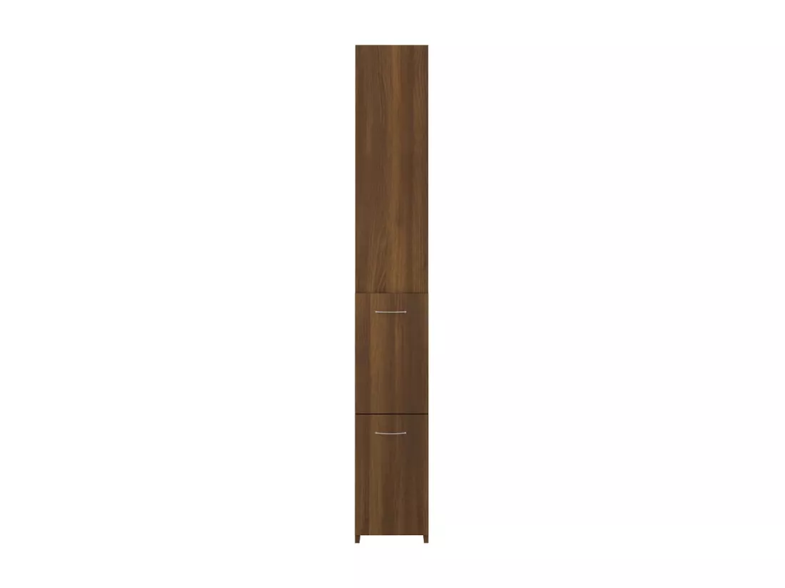 Armoire de bain chêne marron 25x26,5x170 cm bois d'ingénierie