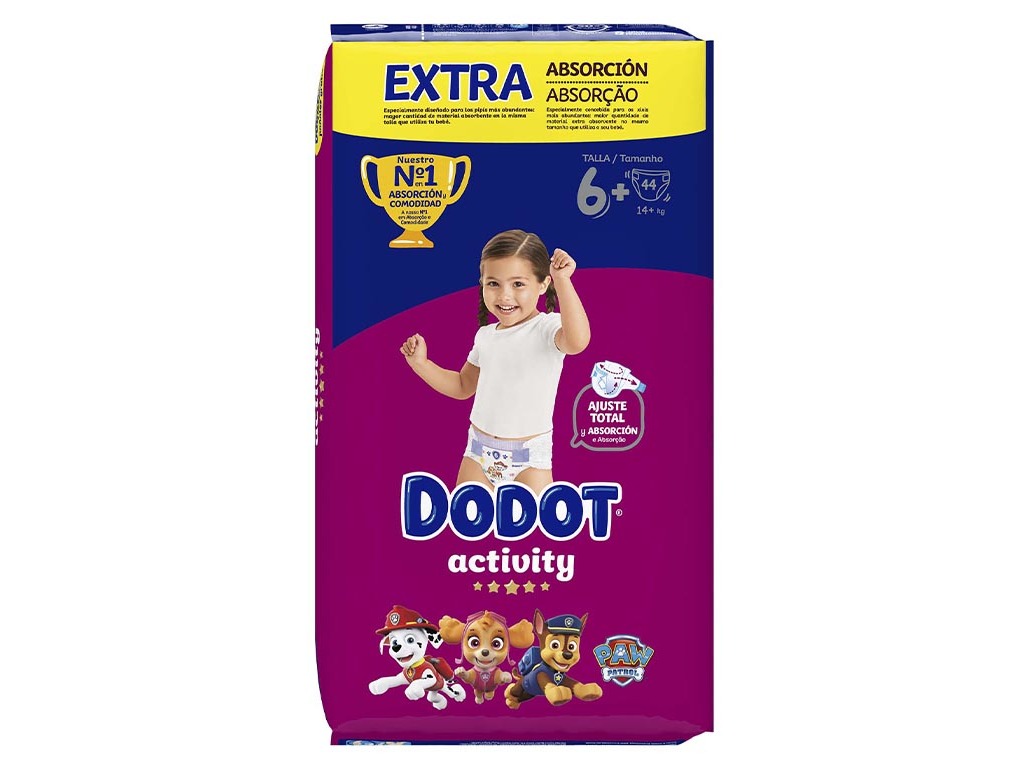 FRALDAS DODOT ACTIVITY EXTRA T6  14KG  44 UN