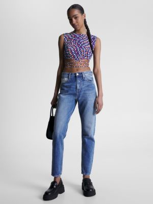 Blusa com estampa de bandeira quadriculada de arquivo
